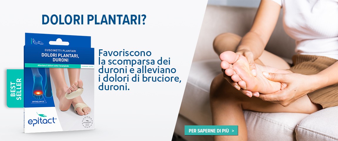 Per ovviare all’usura del capitone plantare, EPITACT® ha creato un gel di silicone ripartitore di pressione, vero e proprio sostituto del capitone plantare: l’Epithelium 26®. 